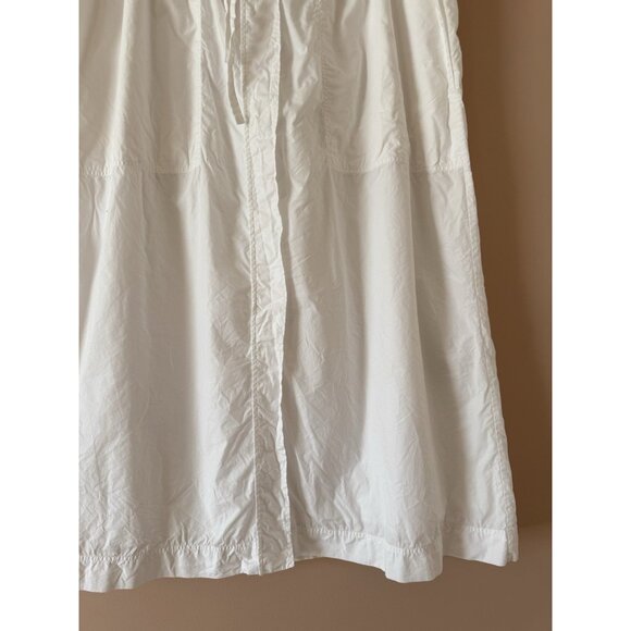 COS White Drawstring Midi Skirt Aline Basics Boho Coastal Beachy Cotton 12 - Picture 5 of 9